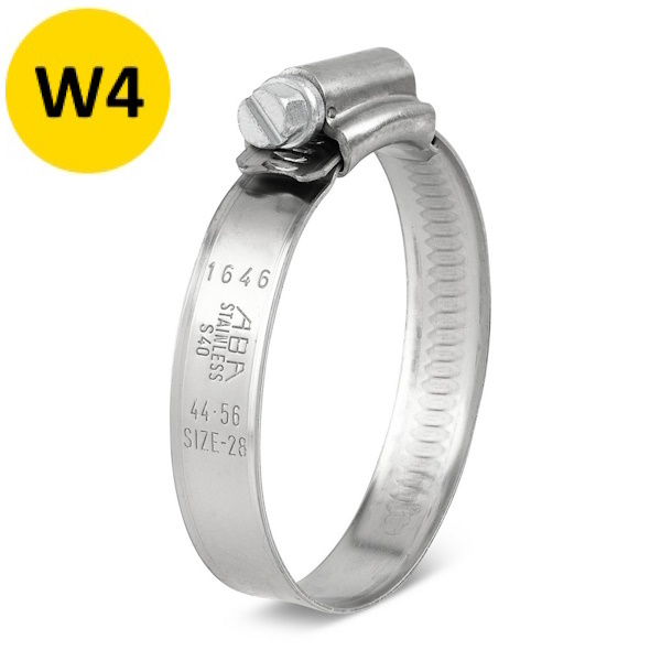 ABA Fascetta Stringitubo Banda Piena in Acciaio INOX Aisi 304 (W4) - ABA